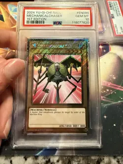 ⚙Yu-Gi-Oh! Mechanicalchaser RA03-EN094 1st Ed Holo 2024 PSA 10 GEM MINT POP 8💎 - Image 1