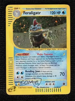 Feraligatr Holo Pokemon e-Card Series Expedition #12 2002 - Image 1