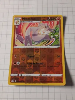 Mienshao 104/196 SWSH Lost Origin Pokemon TCG Reverse Holo Uncommon Card - Image 1