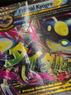 Mega Primal Kyogre EX 55/160 XY Primal Clash Holo Pokemon Card Damaged - Image 4