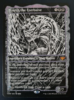 MISPRINT Toxrill the Corrosive Showcase Magic The Gathering Ink Error Card NM - Image 1