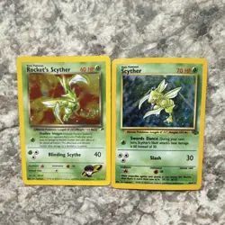 Pokemon TCG Gym Challenge & Jungle 2 Card Lot - Rocket's Scyther, Scyther Holo - Image 1