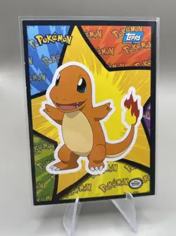 Pokemon The First Movie Sticker TOPPS INSERT Card CHARMANDER BLUE - Image 1