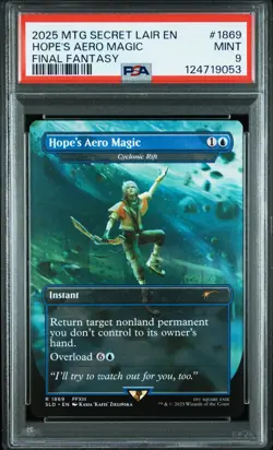 2025 MTG SECRET LAIR DROP FINAL FANTASY: GRIMOIRE #1869 HOPE'S AERO MAGIC PSA 9 - Image 1