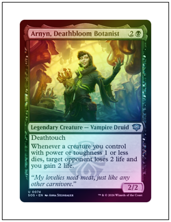 1x Arnyn, Deathbloom Botanist, Foil, Secrets of Strixhaven, MTG NM - Image 1