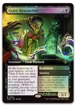 Grave Researcher (Extended Art) #325 (Foil) NM Secrets of Strixhaven Magic MTG - Image 1