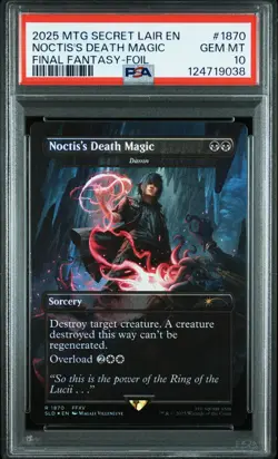 2025 MTG SECRET LAIR DROP GRIMOIRE-FOIL #1870 NOCTIS'S DEATH MAGIC PSA 10 - Image 1
