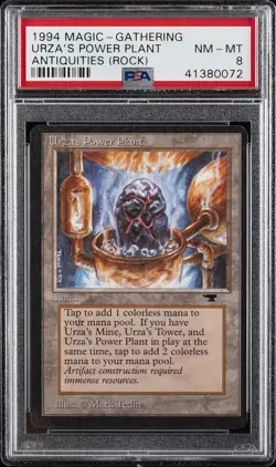 1994 MAGIC: THE GATHERING ANTIQUITIES VERSION 3 URZA'S POWER PLANT PSA 8 - Image 1