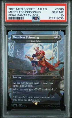 2025 MTG SECRET LAIR DROP GAME OVER-FOIL #1860 MERCILESS POISONING PSA 10 - Image 1