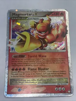 Magmortar Lv.X 123/123 Mysterious Treasures Holo Pokemon - Image 1