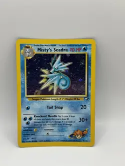 1999-2000 MISTY'S SEADRA BLACK STAR HOLO PRERELEASE POKEMON #117 NM OR BETTER - Image 1