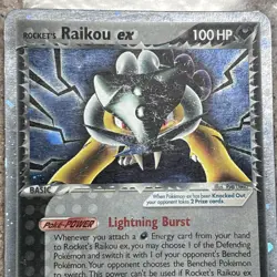 Rocket's Raikou ex 108/107 Deoxys Holo Rare Pokemon TCG Nintendo MP - Image 2