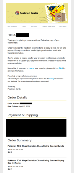 Pokemon Chaos Rising Booster Display Box (36 Packs)✅Presale✅ - Image 2