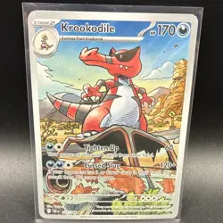 Pokemon Krookodile 137/086 Sv: Black Bolt Illustration Rare Holo Stage 2 170 HP - Image 1