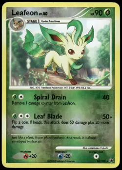 Pokemon Leafeon (24) Rare Majestic Dawn 24/100 HP Reverse Holo - Image 1