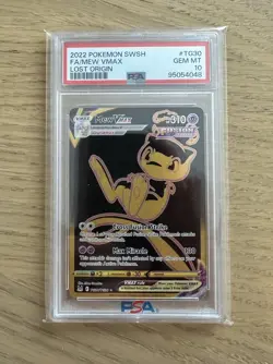 PSA 10 - Pokemon TCG - SWSH Lost Origin - Mew Vmax tg30/tg30 Black Gold - Image 1