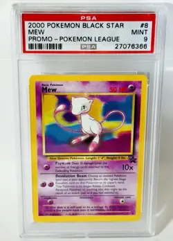 Pokemon Mew Non Holo Pokemon League Black Star Promo Psa 9 #8 - Image 1