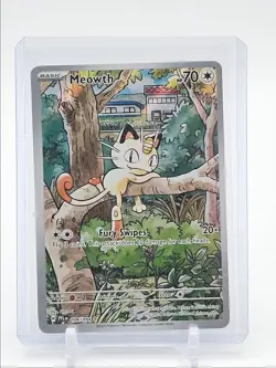 MEOWTH 2025 POKEMON PHANTASMAL FLAMES ILLUSTRATION RARE B 106/094 Q2283 - Image 1