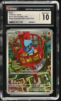 Pokemon GRADED Riolu 10 Mega Evolution 10 CGC ENGLISH - Image 1