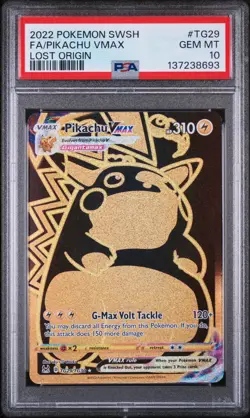 Pikachu Vmax TG29/TG30 Lost Origin Pokemon PSA 10 - Image 1