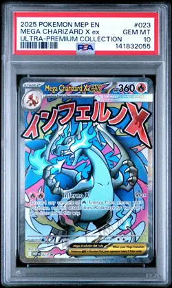 2025 Pokemon Ultra Premium Collection Mega Charizard X EX #023 PSA 10 GEM MINT - Image 1