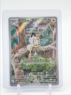 MEOWTH 2025 POKEMON PHANTASMAL FLAMES ILLUSTRATION RARE A 106/094 Q2283 - Image 1