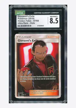 Pokemon CGC 8.5 Giovanni's Exile Ultra Rare 2019 67/68 Hidden Fates English - Image 1
