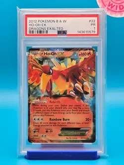 PSA 1 - 2012 POKEMON BLACK & WHITE DRAGONS EXALTED 22 HO-OH EX - Image 1