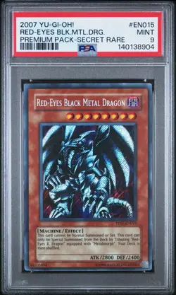RED-EYES BLACK METAL DRAGON PP01-EN015 SECRET RARE PSA 9 - Image 1