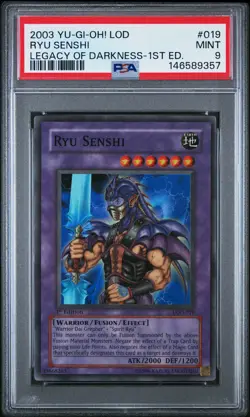 2003 YU-GI-OH! LOD-LEGACY OF DARKNESS 1ST EDITION #019 RYU SENSHI PSA 9 - Image 1