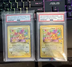 2 - Pokemon Pikachu 2021 Birthday #24 Holo Celebrations 25th Anniversary PSA 10 - Image 2