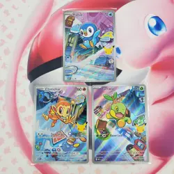 Piplup 042 + Chimchar 041 + Turtwig 040 - First Partner Pokemon Cards - #L378 - Image 1