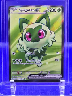 Pokemon Sprigatito ex Rare Full Art Holo English ASC Card 251/217 - Image 1