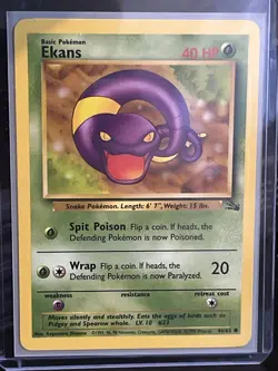Ekans 46/62 Base Set Pokemon Card 1999 WOTC - Image 1