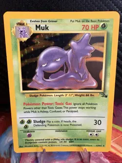 Muk Holo 13/62 Base Set Unlimited Pokemon Card WOTC NM Vintage - Image 1