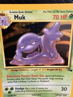 Muk Holo 13/62 Base Set Unlimited Pokemon Card WOTC NM Vintage - Image 2