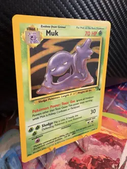 Muk Holo 13/62 Base Set Unlimited Pokemon Card WOTC NM Vintage - Image 4