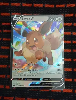 Eevee V 108/159 Crown Zenith NM Ultra Rare Pokemon Card - Image 1