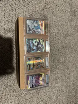 RESERVED BUNDLE FOR WHIDBEYWARDROBE : 4 POKEMON CARDS GRADED - Image 1