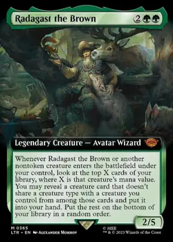 Light Play, English MTG Regular Radagast the Brown - Extended Art The Lord of th - Image 1
