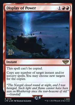 Light Play, English MTG Foil Display of Power - Foil - Prerelease Promo The Lord - Image 1