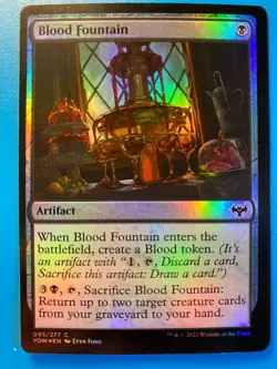 MTG 1x FOIL Blood Fountain # 95 Innistrad: Crimson Vow Magic the Gathering x1 NM - Image 1