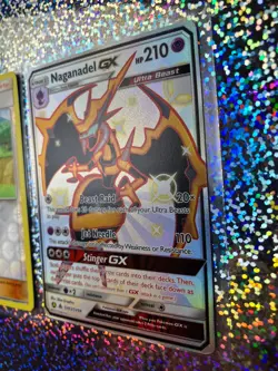 2019 Pokemon TCG Hidden Fates: Shiny Vault Rare Shiny SV63/SV94 Naganadel GX - Image 3