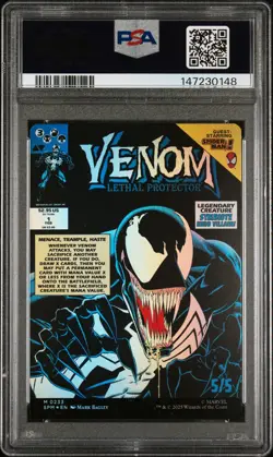 2025 MTG MARVEL'S SPIDER-MAN #0233 EDDIE BROCK/VENOM, LETHAL PROTECTOR PSA 8 - Image 2