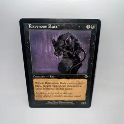 Ravenous Rats 120 Common Invasion Magic: The Gathering Lightly Played - Image 1