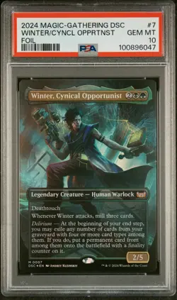 2024 MTG DUSKMOURN: HOUSE OF HORROR COMMANDER WINTER, CYNICAL OPPORTUNIST PSA 10 - Image 1