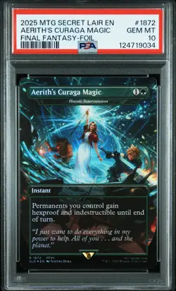 2025 MTG SECRET LAIR DROP GRIMOIRE-FOIL #1872 AERITH'S CURAGA MAGIC PSA 10 - Image 1