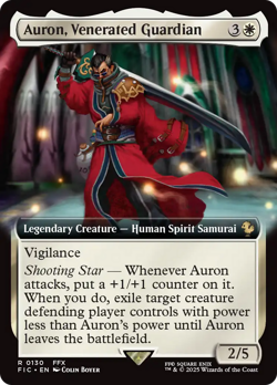 Auron, Venerated Guardian (Extended Art) [FINAL FANTASY Commander] Magic MTG - Image 1