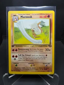 Cubone Marowak Pokemon TCG 4 card Evolution Vintage Jungle Set 1999 WOTC LP - Image 1