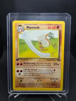 Cubone Marowak Pokemon TCG 4 card Evolution Vintage Jungle Set 1999 WOTC LP - Image 3